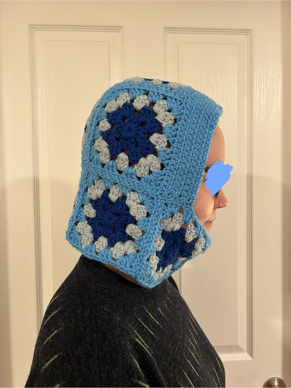 Granny Square Crochet Balaclava - Valentine’s Day - Picture 3 of 5